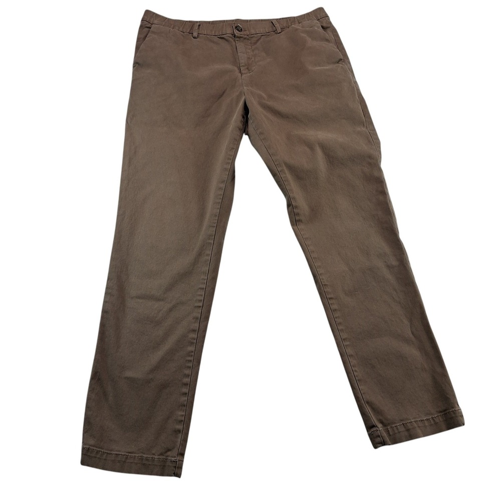 Bearbottom Clothing Chino Pants Mens L x 30 Brown Stretch Elastic Waist